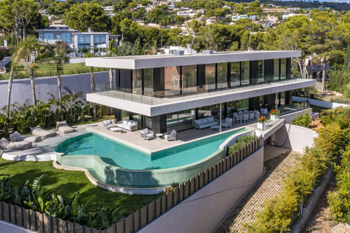 Modern villa with sea views in Costa d'en Blanes